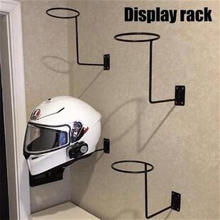 Wall Mounted Helmet Display Holder Stand Home Hat Cap
