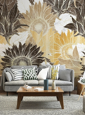 Custom 3D Floral Wallpaper Indoor Flower Design Murals