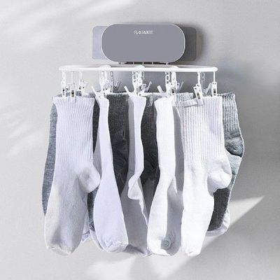 Clothes Drying Hanger With Clips Folding Underwear Hanger