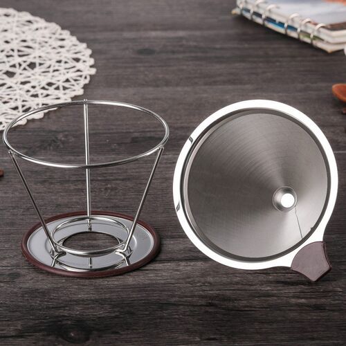 Stainless Steel Coffee Filter Reusable Double Layer Filters