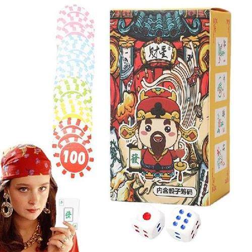 Mahjong Cards 144 Pcs Small Chinese Mahjong Paper Cards Set