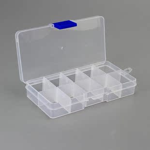 10 Compartments Plastic Box Detachable Earing Jewelry Storag