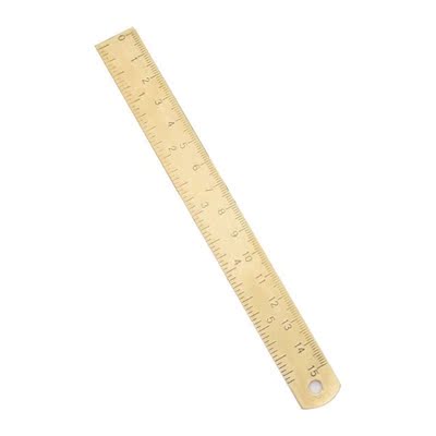 Vintage Brass Ruler Bookmark Label Book Mark Cartography Pai
