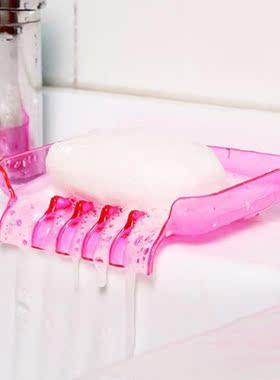 1PC Waterfall Soap Holder Non Slip Soap Box Toilet Shower Tr