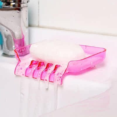 1PC Waterfall Soap Holder Non Slip Soap Box Toilet Shower Tr