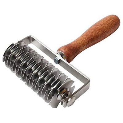 Pastry Crust Roller Cutter Stainless Steel Pie Pizza Cookie