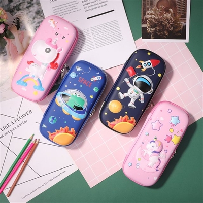 3D Cartoon Students Pencil Case Boys Pen Stationery Box Girl