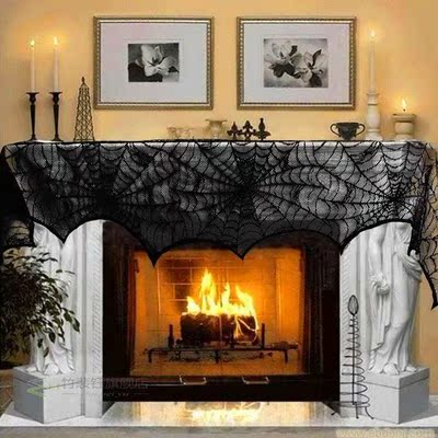 Halloween Decoration Lace Spider Web Skeleton Skull Tableclo
