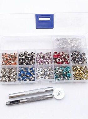 500 Sets 5MM 10 Color Eyelet With Washer Install Punch