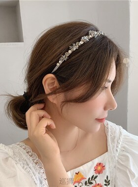 Korean jewelry East Gate crystal diamond hairband French swe