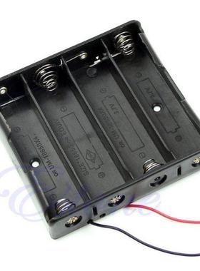 1pc New Plastic Storage Box Case Holder Black For 4pcs Batte