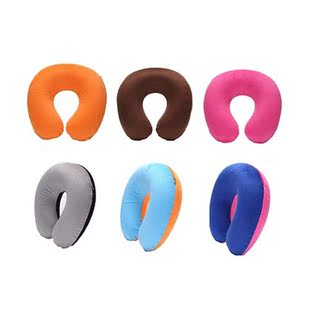 Protable U-Shape Travel Pillow For Airplane Inflatable Neck