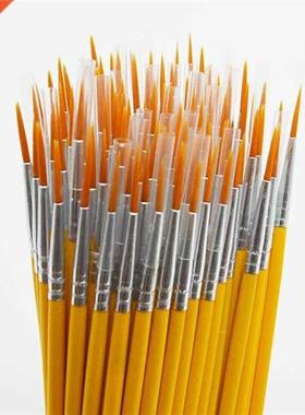 10pcs/set Long tail nylonhair hook line pen painting brush c