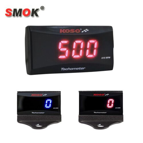 Koso Mini RPM Meter Digital Square LCD Display Engine Tach H
