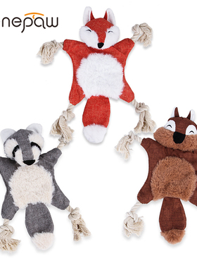 Benepaw Durable Stuffless Plush Dog Chew Toys Tug Rope