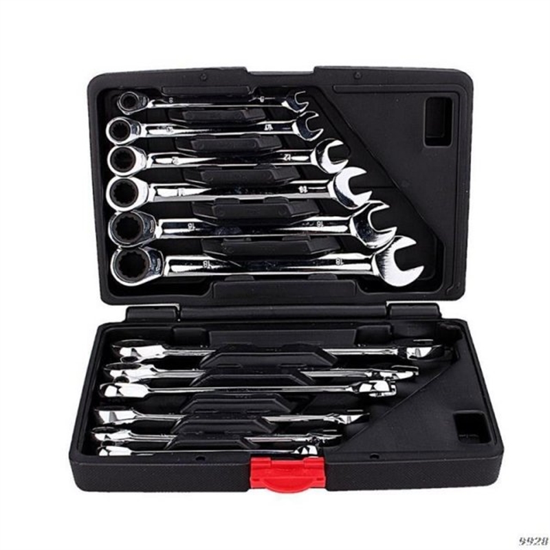 1Set Combo Ratcheting Wrenches with Fully Engages Pawls Reve