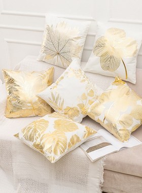 45cm Stamping Gold Pillowcase Retro European Style Sofa Cush