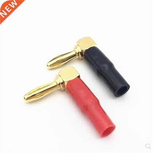 10pcs L Type 4mm Banana Plug Connector Red Black 90 Degree A