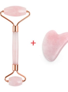 Quartz Jade Roller Heart Guasha Scraping Board Slimming Face