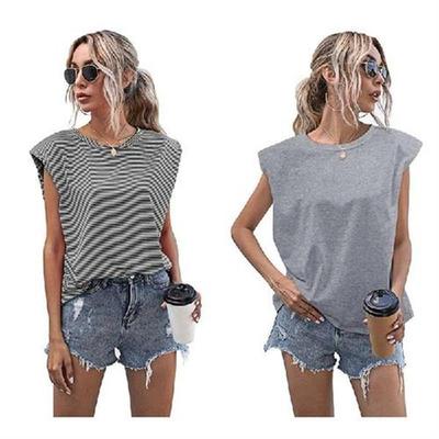 ASDS-2X Casual Loose Tank Tops Summer Sleeveless Top Women