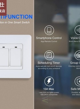 Smart Light Switch Control WiFi Smart Switch Compatible With