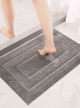 1Pcs Bathroom Mats Luxury Soft Absorbent Plush Gray