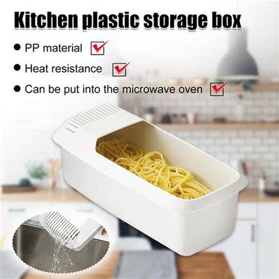 Microwaveable Pasta Cooker with Strainer Heat Resistant