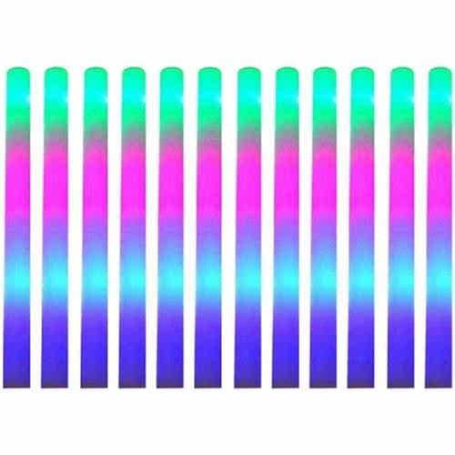 48Pcs Light Up Foam Sticks,LED Foam Sticks Glow Batons With