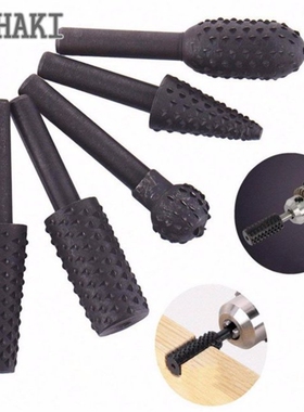 5PCS/set HSS Woodworking Rasp Chisel Shaped Rotating Embosse