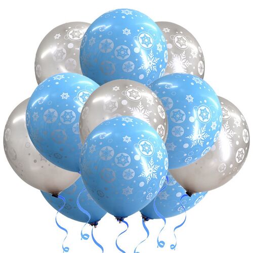 20 pcs 12 Inch Christmas Snowflake Balloons Frozen Birthday
