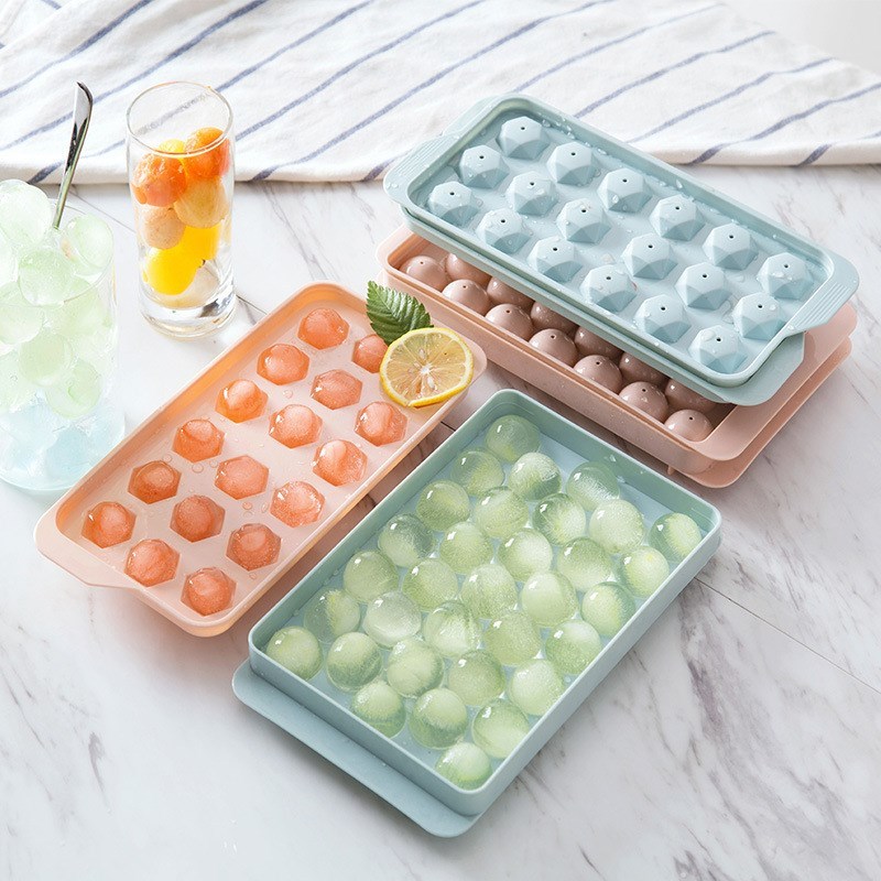 Plastic Molds Ice Tray 18/33 Grid 3D Round Ice Molds Home Ba