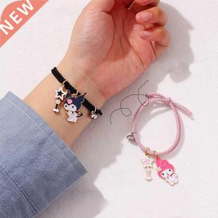 Cute 2pcs Couples Matching Bracelet Magnet Doll Smiley Penda