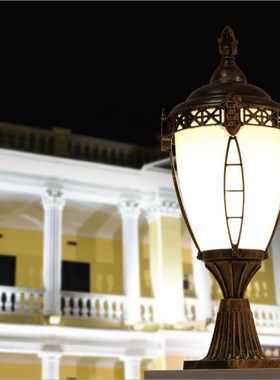 Europe waterproof outdoor pillar lamp fence courtyard commun