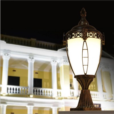 Europe waterproof outdoor pillar lamp fence courtyard commun