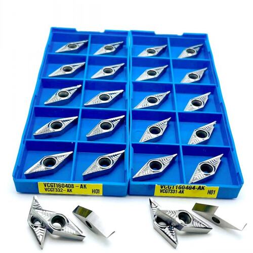 VCGT160404 AK 01 CNC Blade For Aluminum Cutter Head Turning