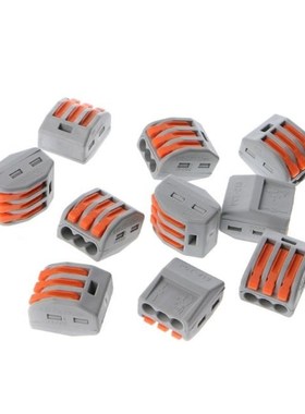 10 Pcs 3 Way Electric Cable Wire Connector Reusable Lever Te