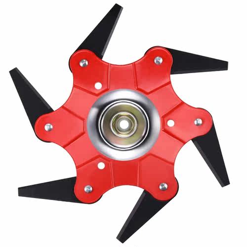 6 Teeth Brush Cutter Head Grass Blade Trimmer 65Mn Weed Brus