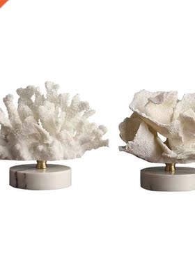 Modern Simulation Coral Furnishing Marble Base Living Room C