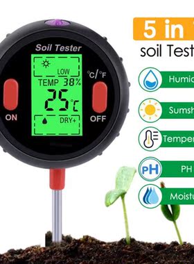 5-in-1 Digital Soil pH Meter Moisture Meter PH Levels Temper