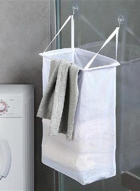 Wall-Mounted Bathroom Cloth Mesh Bag Visible Storage