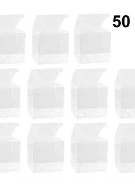 50Pcs Clear Plastic Boxes For Gifts Christmas Pvc Packing