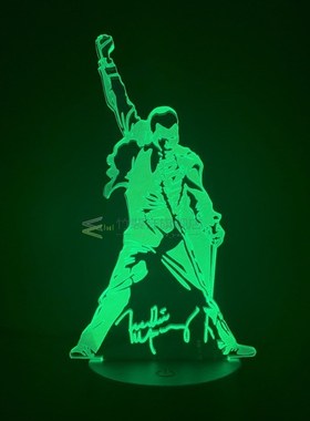 3d Lamp Queen Freddie Mercury Figure Led Night Light Touch S