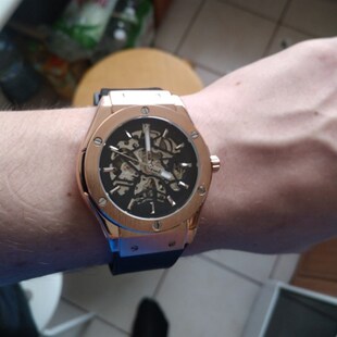 New Skeleton Silicone Watch Fashion Casual Men WristWatches