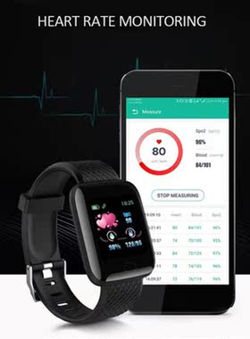 116 PLUS Smart Bracelet Band Heart Rate Blood Pressure Monit