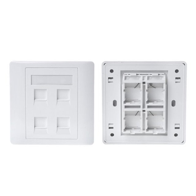 86 Type White Faceplate Wall Plate Socket Four Ports Network