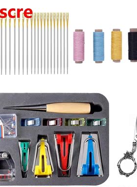 Bias Tape Maker Kit Elderly Needle-side Hole Vintage Scisso