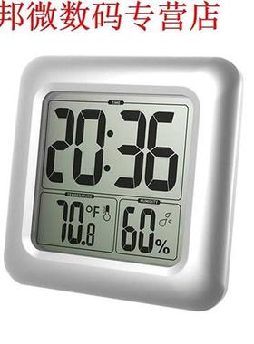 Waterproof Digital Bathroom Shower Wall Clock Thermometer Hu