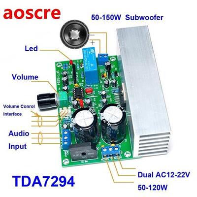 100W TDA7294 NE5532 Super Bass Hifi Audio Amplifier Board Su