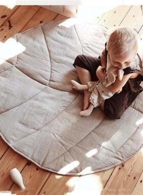 140x115 CM Newborn Baby Cotton Crawling Carpet Blanket Leave