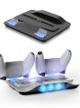 For PS5 Vertical Stand With Cooling Fan Base Dual Controller